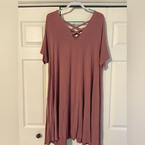 Emerald Dusty Rose Dress